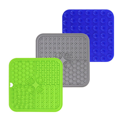 PG-0302  Licking plate & Scraper  Licking Mat for Dogs & Cats 2Psc Slow Feeder Dog Bowls Premium Licking Mat with Suction Cups for Dog&Cat Boredom Reducer Anxiety Relief Perfect for Bathing Grooming