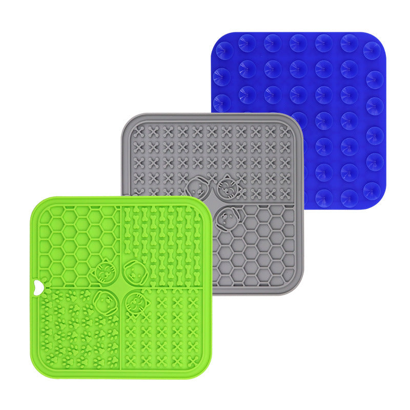 PG-0301 ventosa de silicone lambendo almofada para pet placemat silicone almofada de comida lenta para cão almofada de comida lenta para cão lambendo almofada 