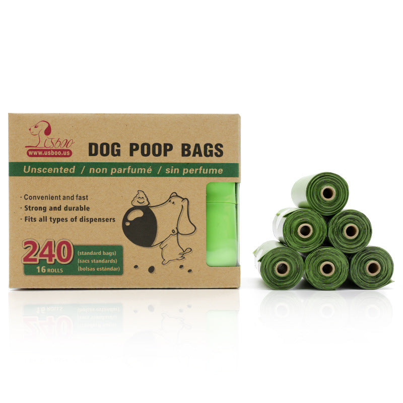 PG-0268 Saco de lixo biodegradável para animais de estimação, saco de cocô de cachorro de 16 rolos, saco de cocô de cachorro, saco de toalete, saco de cocô descartável bio 