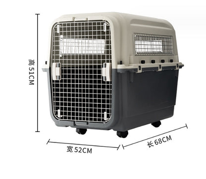 PG-0488   Pet carrier with Wire window large capacity large check box Portable carrier for cats and dogs