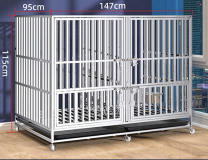 PG-0360   Stackable Dog Crates with Divider-Heavy Duty Dog Kennels and Crates With plastic pad