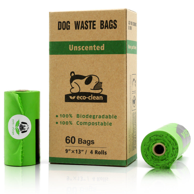 PG-0269 Saco de lixo biodegradável para animais de estimação, saco de cocô de cachorro de 4 rolos, saco de cocô de cachorro, saco de toalete, saco de cocô descartável bio 