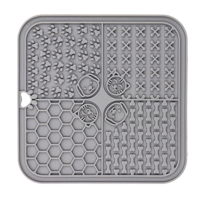 PG-0302  Licking plate & Scraper  Licking Mat for Dogs & Cats 2Psc Slow Feeder Dog Bowls Premium Licking Mat with Suction Cups for Dog&Cat Boredom Reducer Anxiety Relief Perfect for Bathing Grooming