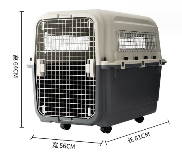 PG-0488   Pet carrier with Wire window large capacity large check box Portable carrier for cats and dogs