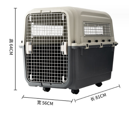 PG-0488   Pet carrier with Wire window large capacity large check box Portable carrier for cats and dogs