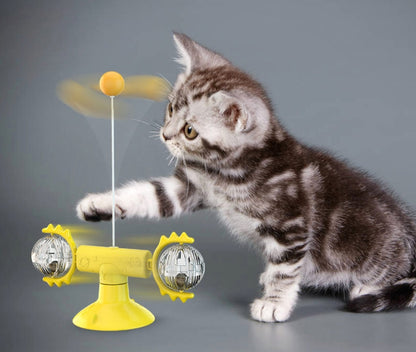 Turntable cat-teasing stick Meow Planet cat toy