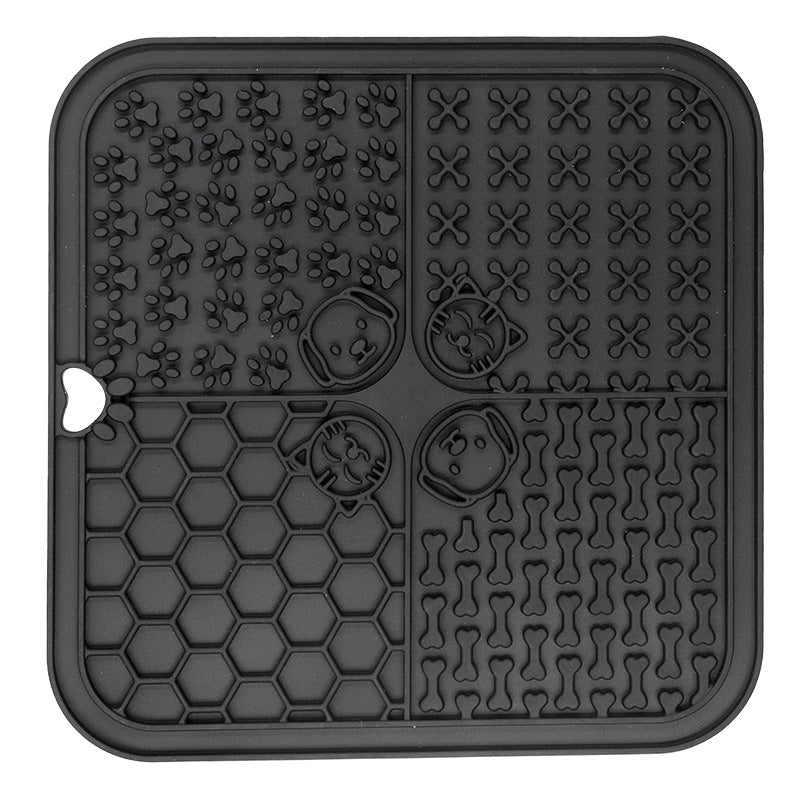 PG-0302  Licking plate & Scraper  Licking Mat for Dogs & Cats 2Psc Slow Feeder Dog Bowls Premium Licking Mat with Suction Cups for Dog&Cat Boredom Reducer Anxiety Relief Perfect for Bathing Grooming