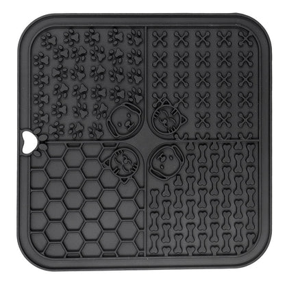 PG-0301 ventosa de silicone lambendo almofada para pet placemat silicone almofada de comida lenta para cão almofada de comida lenta para cão lambendo almofada 