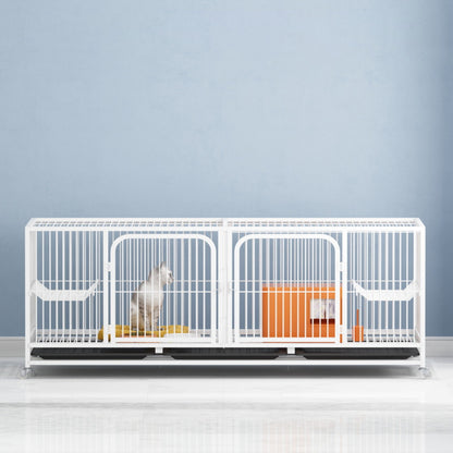 PG-0361   Stackable pet Crates with Divider-Heavy Duty Kennels and Crates