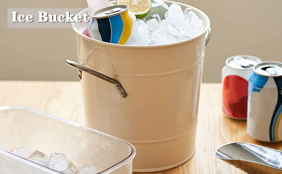 PG-0225  Ice Bucket for Cocktail Bar,Ice Buckets for Parties,Insulated Ice Buckets with Lid and Scoop,Party Beverage Tub for Home Kitchen Outdoor