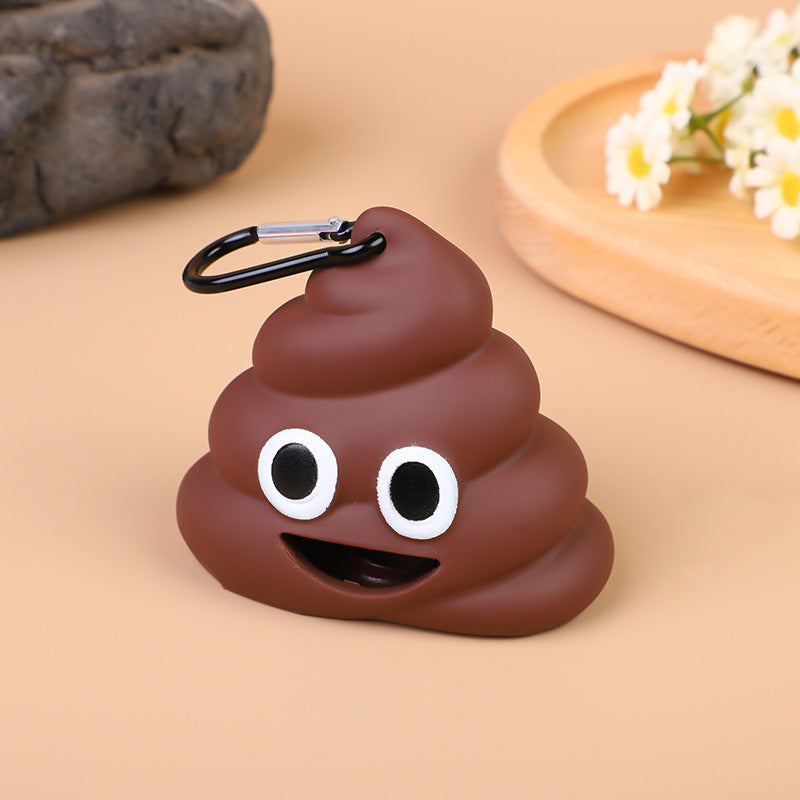 PG-0270  Emoji Poop Bag Holders Super Cute and Funny Dog Poop Bag Holder for Leash Durable Adorable Dog Poop Bag Dispenser for Dog