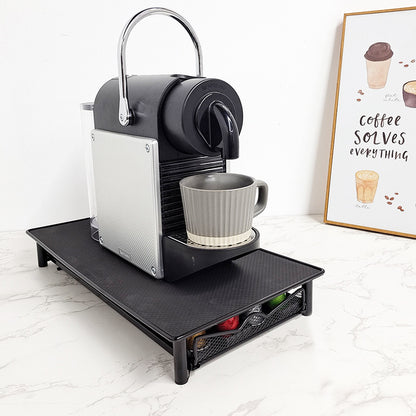 PG-0175 Suporte de gaveta de armazenamento de cápsulas de café elegante compatível com organizador de aço de armazenamento Nespresso Suporte Nespresso para cápsulas - capacidade de 40 cápsulas