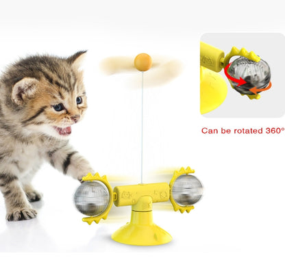 Turntable cat-teasing stick Meow Planet cat toy