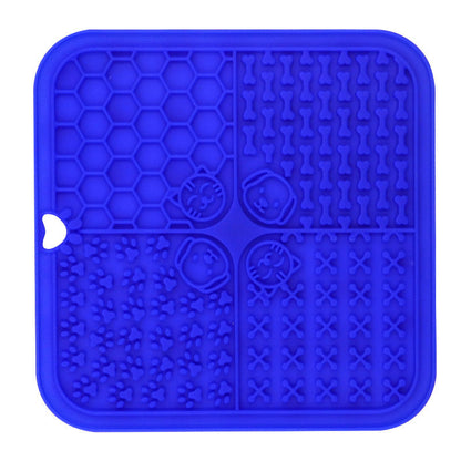 PG-0302  Licking plate & Scraper  Licking Mat for Dogs & Cats 2Psc Slow Feeder Dog Bowls Premium Licking Mat with Suction Cups for Dog&Cat Boredom Reducer Anxiety Relief Perfect for Bathing Grooming