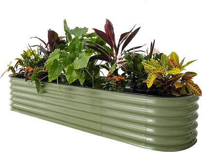 PG-0240  17" Tall 6 in 1 Metal Raised Planter Bed for Vegetables Flowers Ground Planter Box