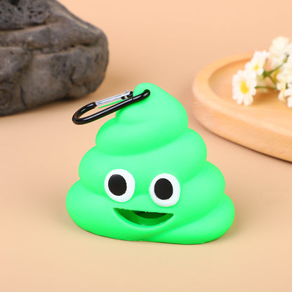 PG-0270  Emoji Poop Bag Holders Super Cute and Funny Dog Poop Bag Holder for Leash Durable Adorable Dog Poop Bag Dispenser for Dog