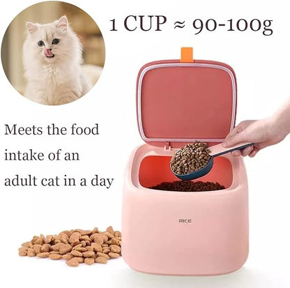 PG-0284 Colher de comida para gatos de estimação de plástico com alça de clipe de vedação para cães e gatos e pássaros