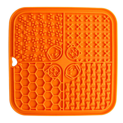 PG-0302  Licking plate & Scraper  Licking Mat for Dogs & Cats 2Psc Slow Feeder Dog Bowls Premium Licking Mat with Suction Cups for Dog&Cat Boredom Reducer Anxiety Relief Perfect for Bathing Grooming