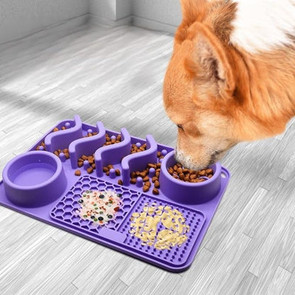 PG-0311   Lick Mat for Dogs and Cats, Licking Mats with Suction Cups for Dog Anxiety Relief, Food Grade Silicone Cat Lick Pad for Boredom Relief, Dog Treat Mat Perfect for Grooming and Slow Feeding