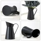 Cesta de flores pote preto vasos decorativos vasos ferro retro rústico balde arranjo estilo country 