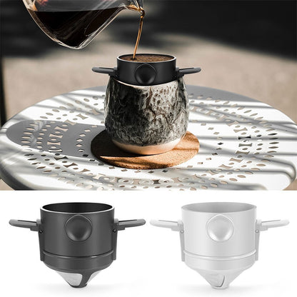 PG-0167  Pour Over Coffee Dripper, Reusable Stainless Steel Pour Over Coffee Filters, Easy to Clean Camping Coffee Filter, Portable Collapsible Coffee Maker, Paperless Travel Coffee Makers