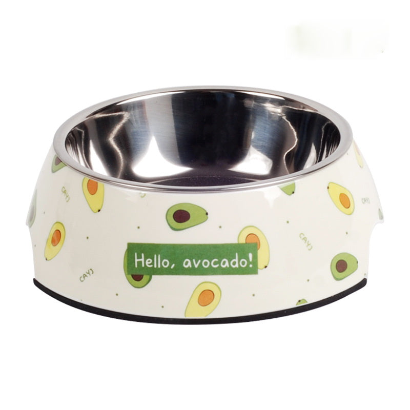 Melamine Plastic Avocado Dog Food Bowl