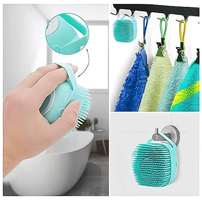 PG-0277 Escova de Banho para Cães e Gatos Pente de Borracha de Silicone Escova de Limpeza para Cachorros de Silicone Escova de Massagem para Peles de Cabelo Escova de Limpeza Dispensador de Shampoo Suave 