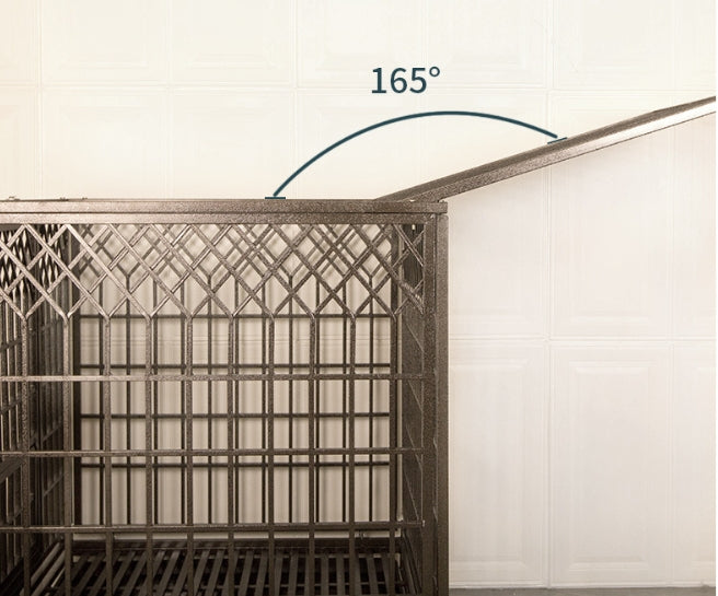 PG-0472  Dog cage With feeding door Series Large dog folding small dog square kennel with toilet indoor pet cage