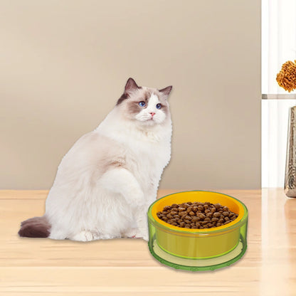 Silicone transparente antiderrapante não é fácil de perturbar tigela de comida para animais de estimação tigela de gato