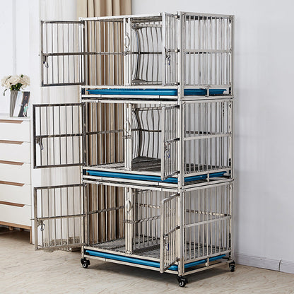 PG-0368    95 Single cage&two rooms Stainless steel dog cage Mother cage Hospital cage combination cage isolation cage Foster cage Display cage Pet store foster cage