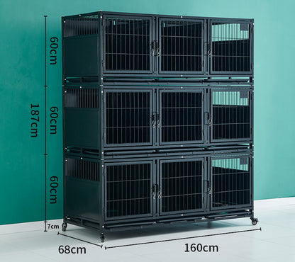 PG-0376    Three cages & nine rooms Pet boarding cage Hospital dog cage Breeding cage Show cage pet large, medium and small dogs Multi-layer dog cage isolation