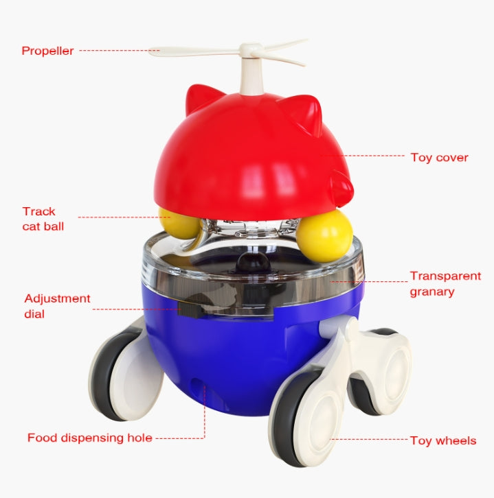 Tumbler cat turntable leaky food ball fun cat car high toy