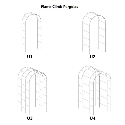 PG-0260 Treliça de parede longa -Estrutura de escalada para vegetais resistente à ferrugem e à corrosão ao ar livre 