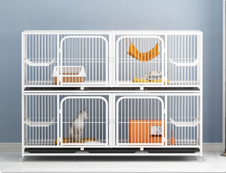 PG-0362  Indivisible Pet breeding cage Three-layer cat cage Domestic breeding cattery cat large double multi-level indoor