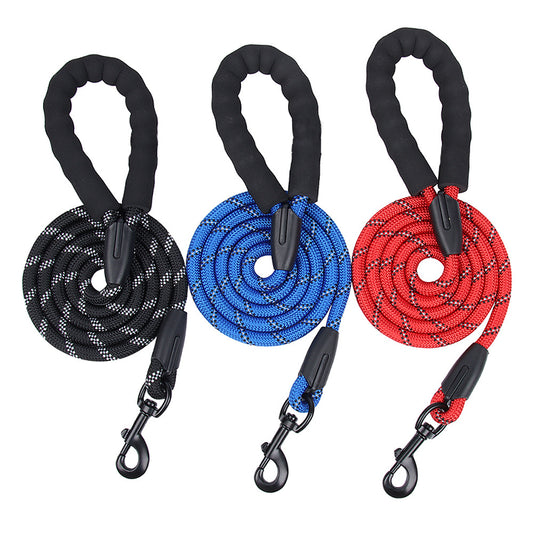 PG-0193  Nylon Strong Dog Rope Lead Reflective Training Dog Leash with Soft Handle