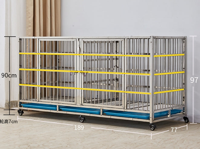 PG-0451   189  Single & Two Rooms Veterinary Stainless Steel Dog Kennel Cages Equipment Animal Cages