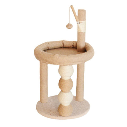 Estrutura de escalada para gatos maca para gatos integrada sisal poste para arranhar cama para gatos Cama para animais de estimação placa para arranhar gatos não deixa cair migalhas árvore de gatos 