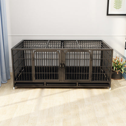 PG-0365   Double deck cage Heavy Duty Dog Cage Metal Kennel and Crate