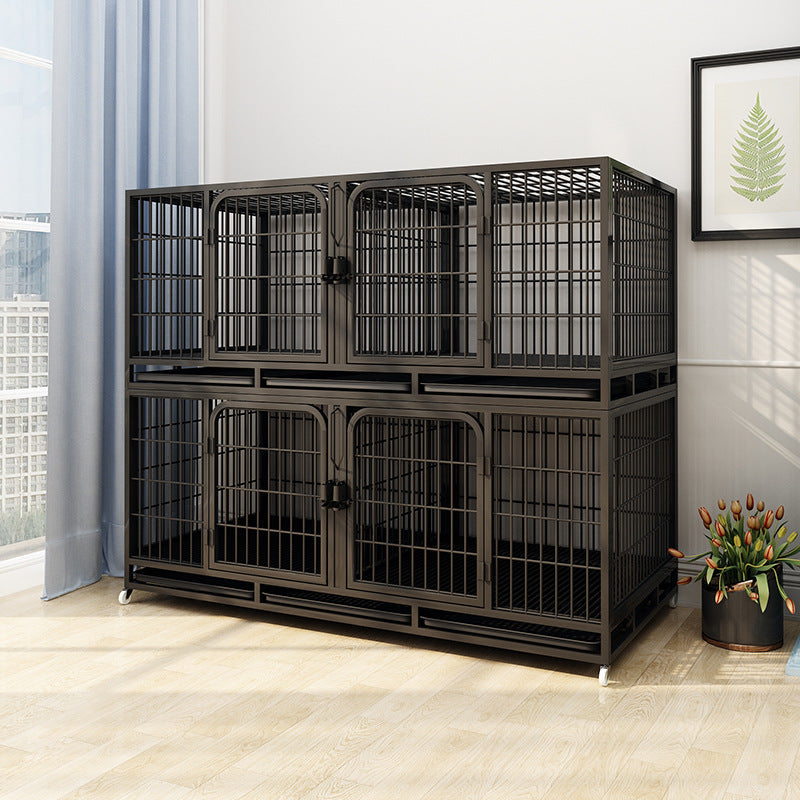 PG-0365   Double deck cage Heavy Duty Dog Cage Metal Kennel and Crate