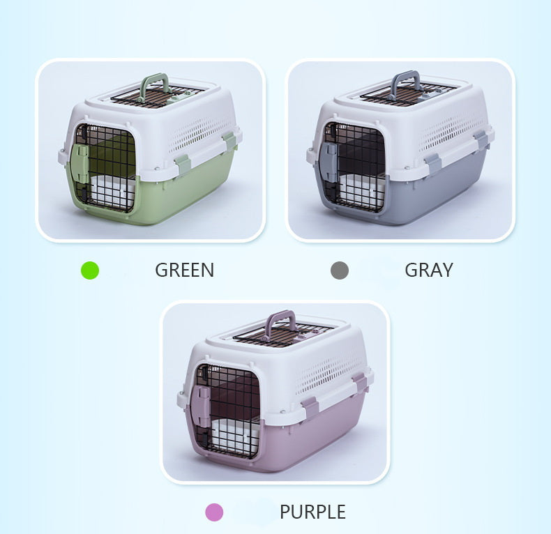 PG-0429   Pet Carrier with skylight Portable car cage Cat shipping box Dog Air carrier cat