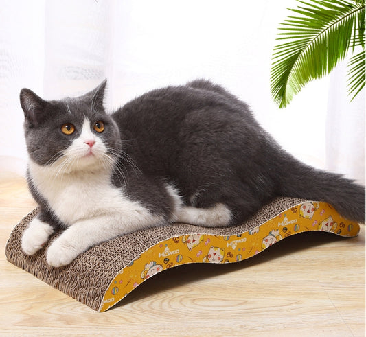 “M” Shape Cat Scratcher Cardboard Cat Scratch Pad with Premium Scratch Textures Design Durable Cat Scratching Pad Reversible