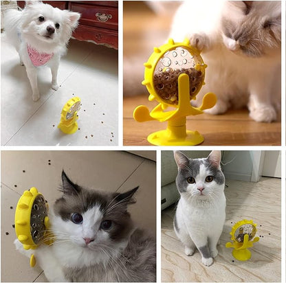 nteractive Cat Treat Leaking Toy for Small Dogs Original Slow Feeder Funny Dog Wheel Pet Products Accessories, Cat Treat Dispenser Toy Interactive Puzzle