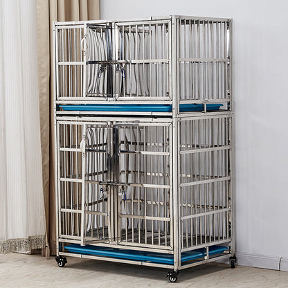 PG-0368    95 Single cage&two rooms Stainless steel dog cage Mother cage Hospital cage combination cage isolation cage Foster cage Display cage Pet store foster cage