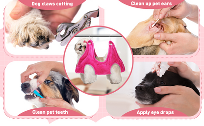 PG-0206  Shappy Pet Hammock Helper Towel Dog Grooming Hammock Pet Restraint Bag Multifunctional Pet Cat Bath Towel Dog for Bathing Washing Grooming Trimming Nail Clipping