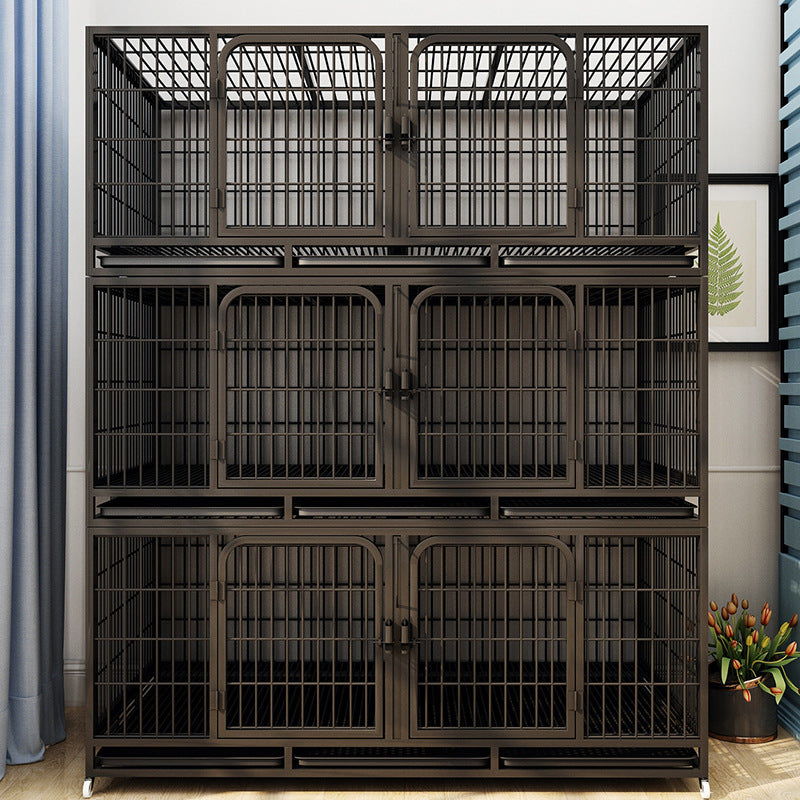 PG-0365   Double deck cage Heavy Duty Dog Cage Metal Kennel and Crate