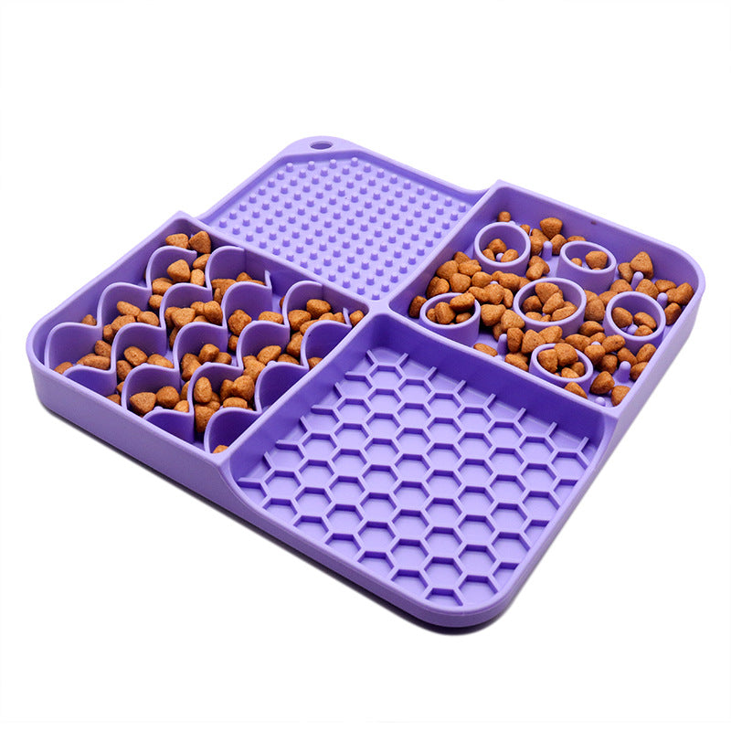 PG-0313   Lick Mat for Dog and Cat Slow Feeder Bowl Licking Pad with Suction Cups Heavy Duty Puzzle Food Treat for Dog Anxiety Relief Cat Boredom Reducer, Perfect for Bathing Grooming