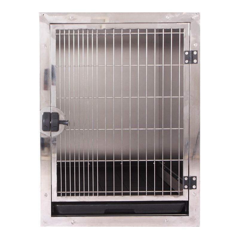 PG-0466  Single small cage stainless steel dog boarding cage Pet show cage Hospital cage