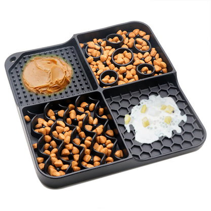 PG-0313   Lick Mat for Dog and Cat Slow Feeder Bowl Licking Pad with Suction Cups Heavy Duty Puzzle Food Treat for Dog Anxiety Relief Cat Boredom Reducer, Perfect for Bathing Grooming