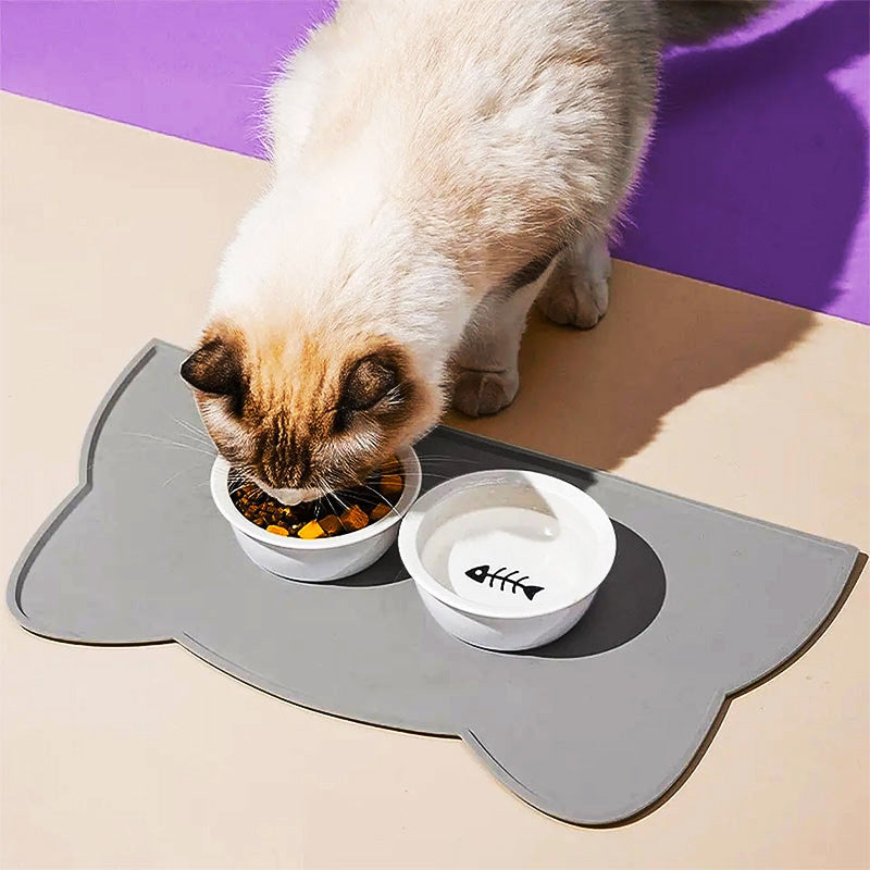 PG-0350   Pet placemat Silicone Pet Feeding Mat for Floor Non-Skid Waterproof Dog Water Bowl Tray