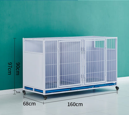 PG-0384  Single cages & two rooms Pet boarding cage Hospital dog cage Breeding cage Show cage pet large, medium and small dogs Multi-layer dog cage isolation